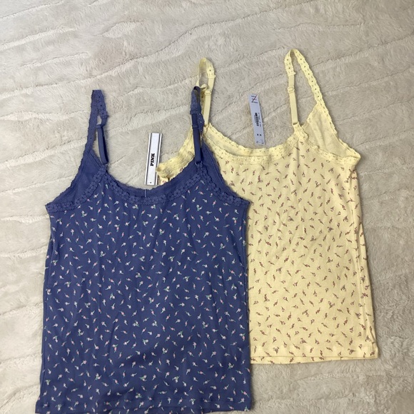 PINK Victoria's Secret Navy and Light Yellow Camisoles, NWT Y2K inspire - Picture 7 of 9